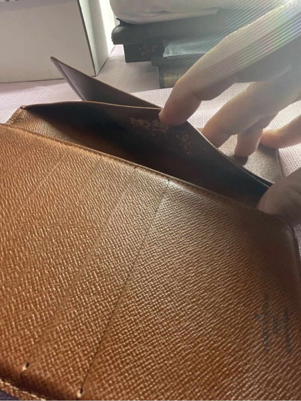 Louis Vuitton Monogram Canvas Card Holder in Brown and Gold - Picture 5 of 6